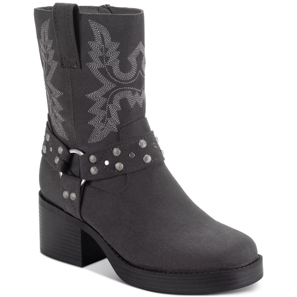 Sun + Stone Womens Norahh Moto Booties Charcoal Sz 11 MSRP $129